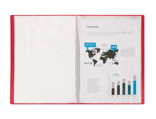 Capa catalogo liderpapel 60 bolsas polipropileno din a4 traslucida vermelho frosty , Liderpapel , 51720 , 4710581470708